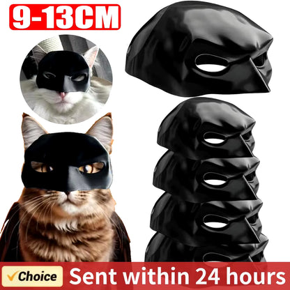 9-13Cm Cat Bat Cool Man Mask Cat Avenger Mask Matte Cute Bat Mask Superhero Toys Cat Bat Halloween Costume for Cats Pet Supplies